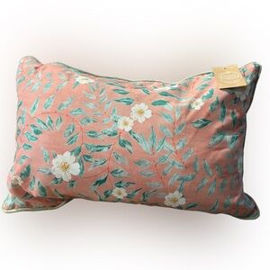 EVAN LICHFIELD NWT feather down filled floral lumbar pillow